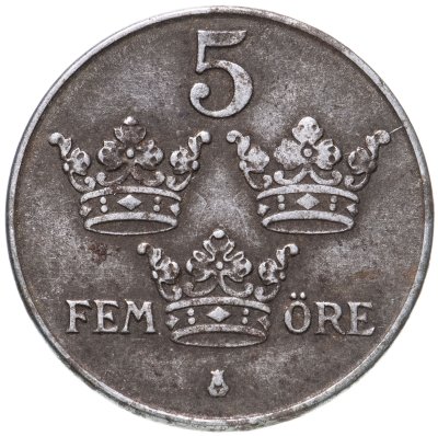 купить Швеция 5 эре (ore) 1945