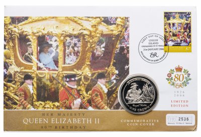 купить Гибралтар 1 крона (crown) 2005 "Королевский год - Королевские визиты" (в конверте)