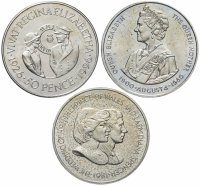 Купить Фолклендские острова набор из 3-х монет 50 пенсов 1980-1996