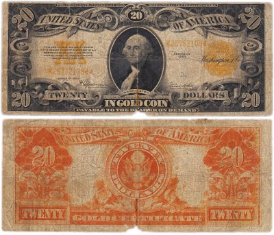 купить США 20 долларов 1922 series 1922 (Pick 275) Gold Certificate, Speelman-White (Золотой Сертификат)