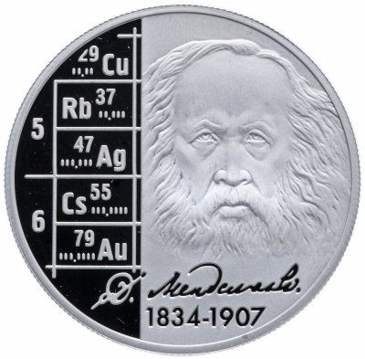 купить 2 рубля 2009 ММД "Учёный-энциклопедист Д.И. Менделеев - 175 лет со дня рождения"