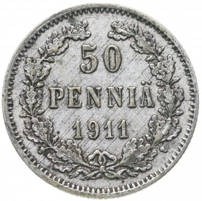 купить 50 пенни 1911 L (монета для Финляндии в составе Российской Империи)