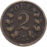 купить Норвегия 2 эре 1877