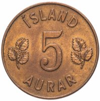 купить Исландия 5 эйре (aurar) 1965