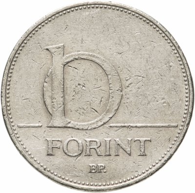 купить Венгрия 10 форинтов (forint) 1992-2011 "MAGYAR KÖZTÁRSASÁG", случайная дата
