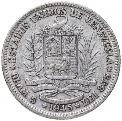 купить Венесуэла 1 боливар (bolivar) 1945