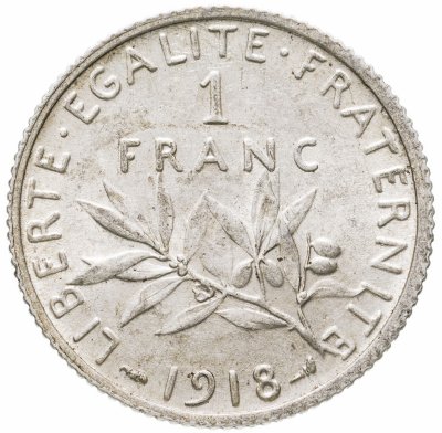 купить Франция 1 франк (franc) 1918