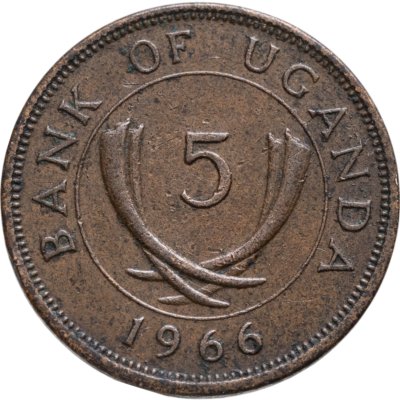 купить Уганда 5 центов (cents) 1966