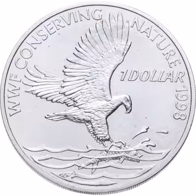 купить Соломоновы острова 1 доллар (dollar) 1998 Всемирный фонд дикой природы - Орлан Соломоновых островов
