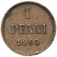 Купить 1 пенни (penni) 1905, монета для Финляндии