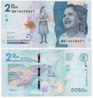 купить Колумбия 2000 песо 2018 (Pick 458с)