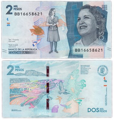 купить Колумбия 2000 песо 2018 (Pick 458с)