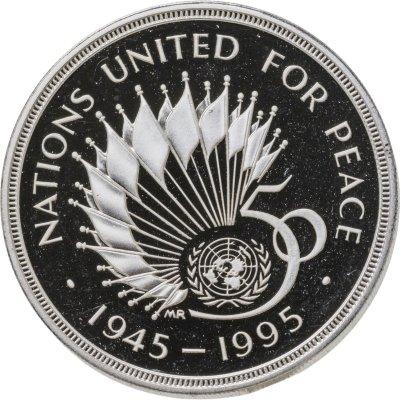купить Великобритания 2 фунта (pounds) 1995 Proof 50 лет Организации Объединенных Наций