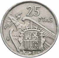 купить Испания 25 песет 1957