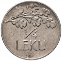 Купить Албания 1/4 лека (lek) 1927 Лев