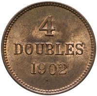 купить Гернси 4 дубля (doubles) 1902