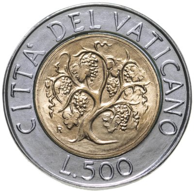 купить Ватикан 500 лир 1989