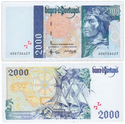 купить Португалия 2000 эскудо 1995 (Pick 189a) (11.09.1995)