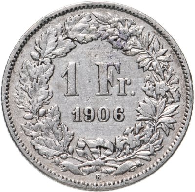 купить Швейцария 1 франк (franc) 1906