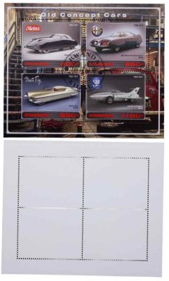 купить Руанда марки квартблок "Автомобили. Машины. Ретро. Старый концепт" 400, 650, 850, 1100 франков 2017