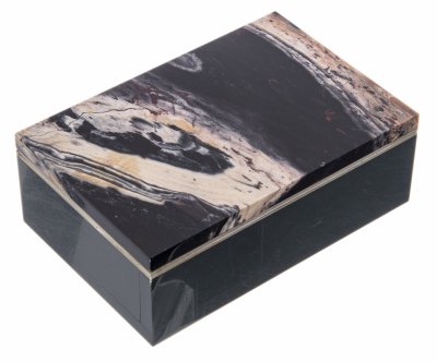 купить Шкатулка из яшмы, яшма, металл, Уралкварц самоцветы, СССР, 1970-1990 гг.