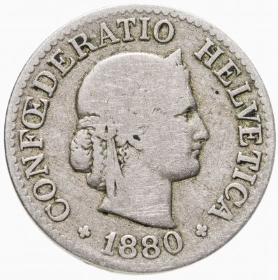 купить Швейцария 10 раппенов (rappen) 1880