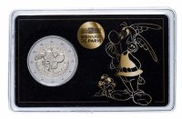 Купить Франция 2 евро (euro) 2019 "60 лет со дня создания комиксов об Астериксе" на монетной карточке (блистере) - 2й тип "Астерикс"