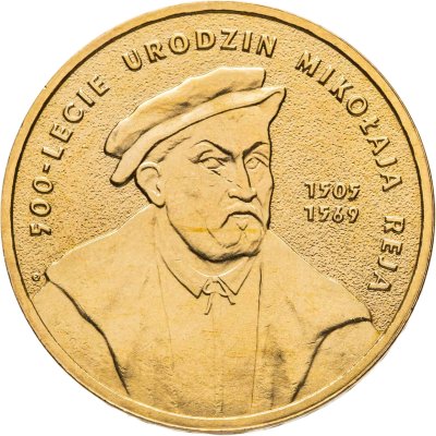 купить Польша 2 злотых 2005 "500 лет со дня рождения Миколая Рея"