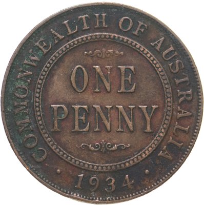 купить Австралия 1 пенни (penny) 1934