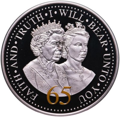 купить Гернси 50 пенсов 2017 "65 лет правлению Королевы Елизаветы II" с сертификатом