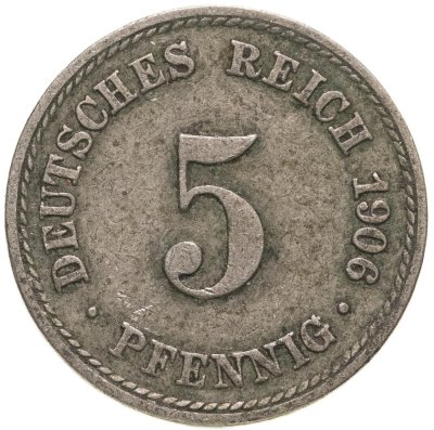купить Германия 5 пфеннигов 1906