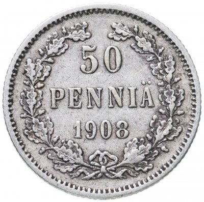 купить 50 пенни (pennia) 1908 L