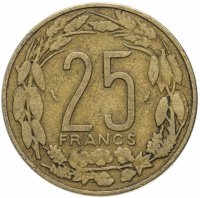 Купить Центральная Африка (BEAC) 25 франков (francs) 1982