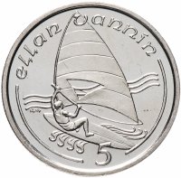 Купить Остров Мэн 5 пенсов (pence) 1988
