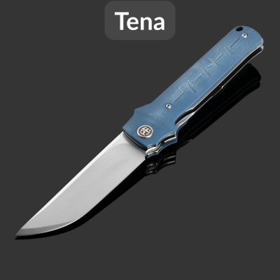 купить Складной нож Petrified Fish Tena PFB04 (PFB04GAS), сталь D2, рукоять Grayish blue G10