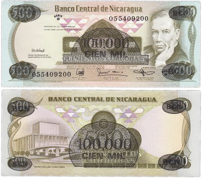 купить Никарагуа 100000 кордоба 1987 (Pick 149)