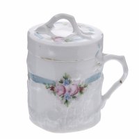 купить Чашка с крышкой "Пень", фарфор, ручная роспись, "Товарищество Кузнецова в Дулёве", Российская Империя, 1864-1889 гг.
