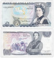 купить Англия 5 фунтов 1980-1987 (Pick 378с)