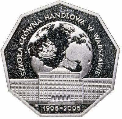 купить Польша 10 злотых (zlotych) 2006 "100 лет Варшавской школе экономики"