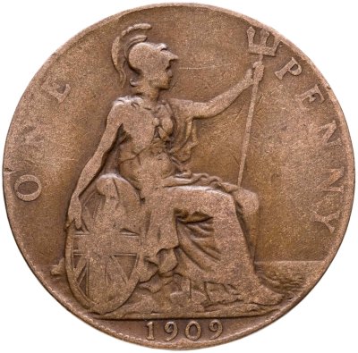 купить Великобритания 1 пенни (penny) 1909