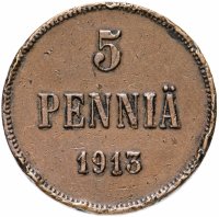 Купить 5 пенни (pennia) 1913