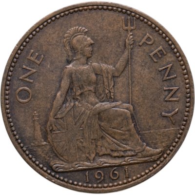 купить Великобритания 1 пенни (penny) 1961