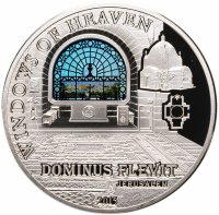 купить Острова Кука 10 долларов 2015 Proof "Небесные витражи - Церковь Слёз Господних (Доминус Флевит) в Иерусалиме", в футляре, с сертификатом