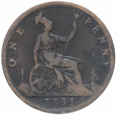 купить Великобритания 1 пенни (penny) 1891