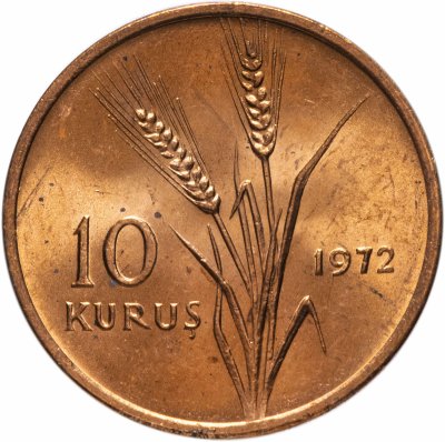 купить Турция 10 курушей 1972 FAO (UNC с точками)
