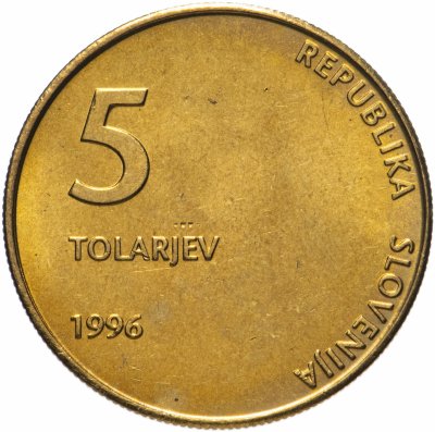купить Словения 5 толаров (tolarjev) 1996 "5 лет независимости Словении"