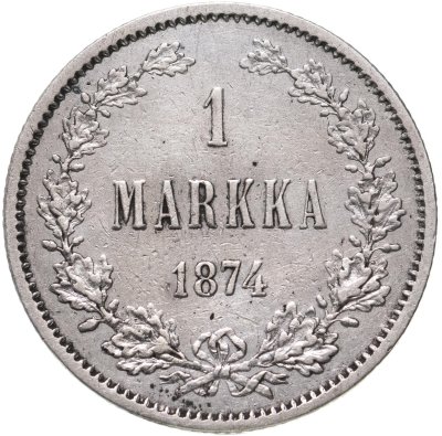 купить 1 марка 1874 S Российская Финляндия