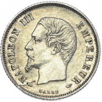 Купить Франция 20 сантимов 1854