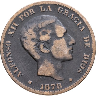 купить Испания 10 сентимо (centimos) 1878
