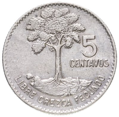 купить Гватемала 5 сентаво (centavos) 1961